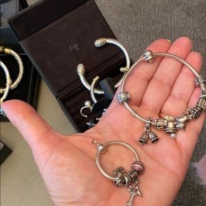 Pandora bracelet and charms and  Pandora pendant